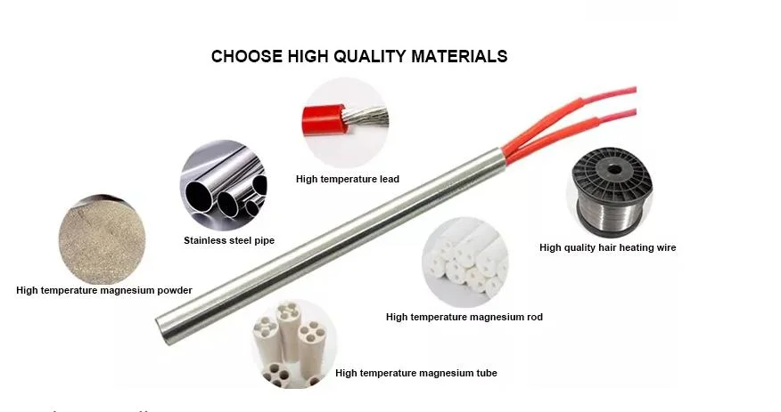 High Power Density 110V 220V 300W 400W 500W 600W 800W 1000W Cartridge Heater Electric Cartridge Heater Element